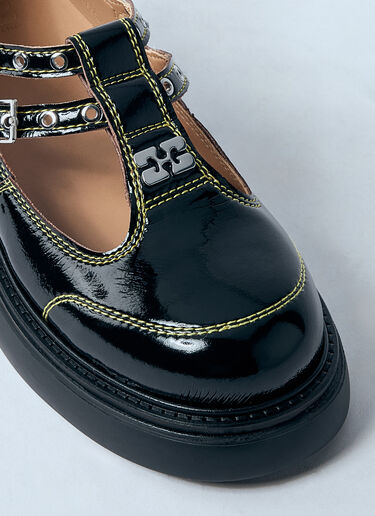 GANNI Everyday Buckle Mary Jane Shoes Black gan0260017