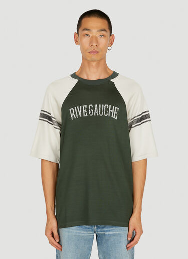 Saint Laurent Rive Gauche T-Shirt Green sla0149013