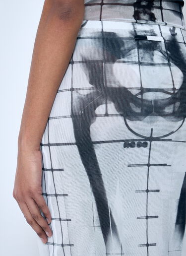 Jean Paul Gaultier Squeletor Mesh Midi Skirt Blue jpg0259018