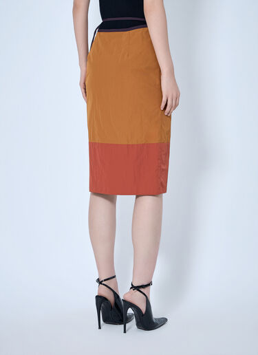 LN-CC® - Saint Laurent: Wrap-Tie Skirt - Orange Saint Laurent Wrap-Tie Skirt Orange sla0263009