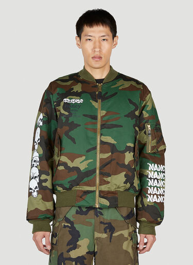 Nancy Camouflage Bomber Jacket Green ncy0153007