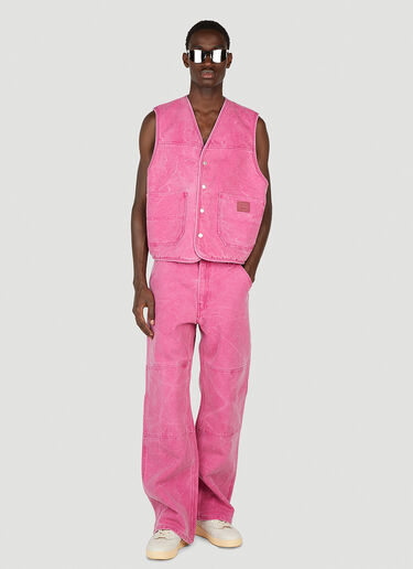 Acne Studios フェイスパッチノースリーブベスト ピンク acn0351008