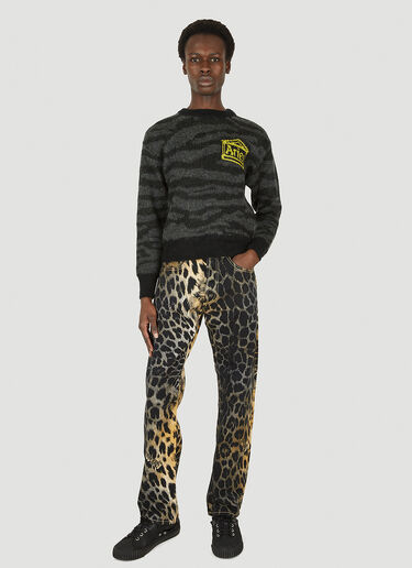Aries Leopard Batten Jeans Beige ari0148019