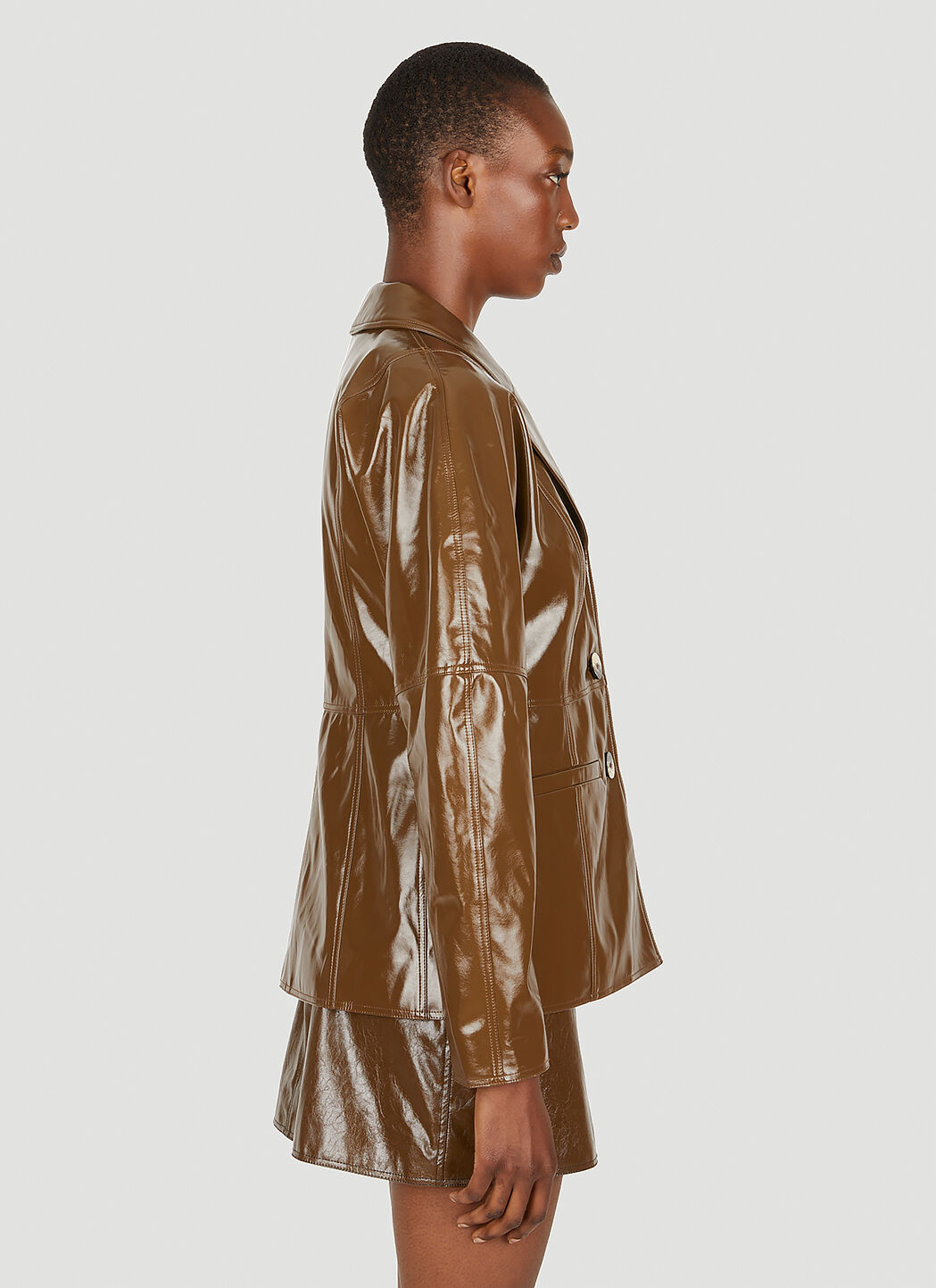 Ganni patent jacket sales