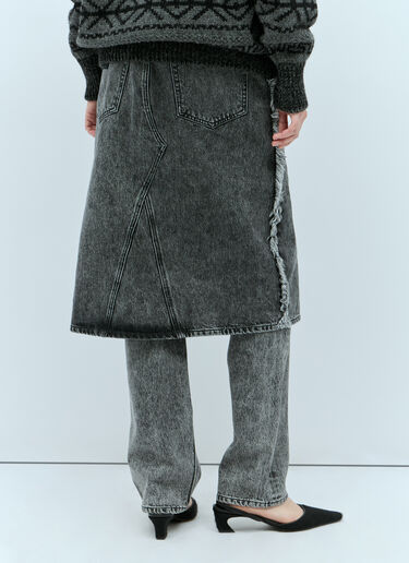 Snow Washed Skirt Jeans GANNI Snow Washed Skirt Jeans Black gan0254007