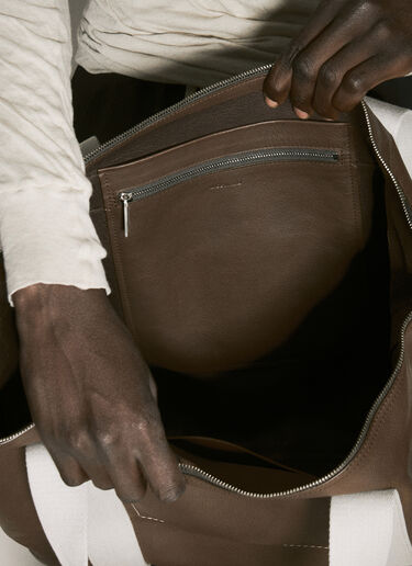Rick Owens 가죽 트롤리 토트백  브라운 ric0157037