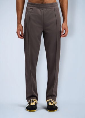 Palm Angels Curved Logo Track Pants Grey pma0162107