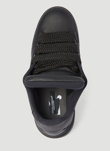 Dolce & Gabbana Nappa Leather Mega Skate Sneakers Black dol0154009