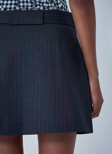 GANNI Stretch Stripe Mini skirt Grey gan0261020