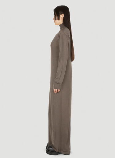 Rick Owens High Neck Knit Dress Grey ric0249022