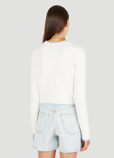 Casablanca Orbit Autour De L'Orange Sweater White cbl0250004