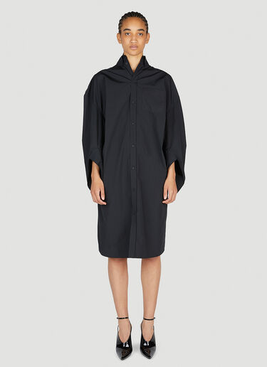 Balenciaga Swing Shirt Dress Black bal0253016
