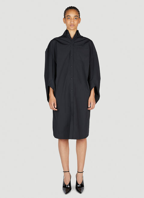 Balenciaga 스윙 셔츠 드레스 블랙 bal0251003