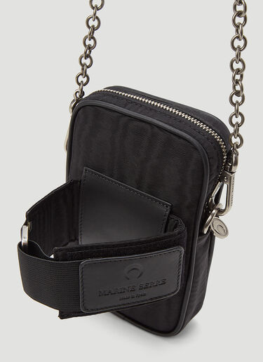 Marine Serre Moiré Mini Phone Case Bag Black mrs0343002