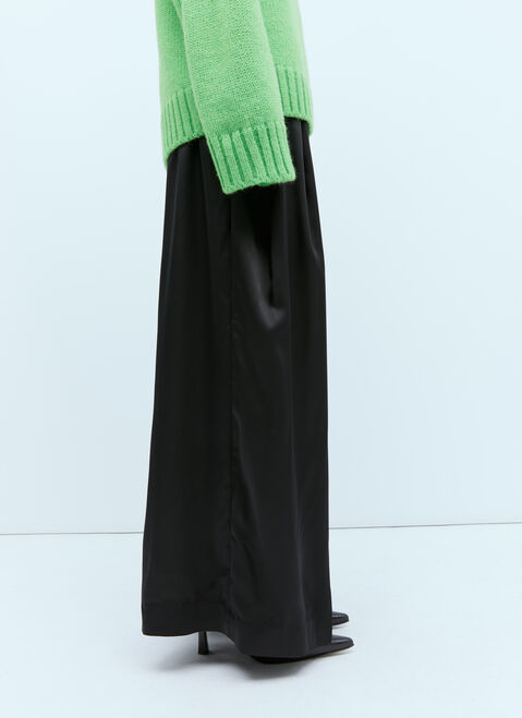 JW Anderson Wide Leg Satin Pants Green jwa0254004
