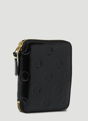 Comme des Garçons Wallet Dots Zip-Around Wallet Black cdw0347006