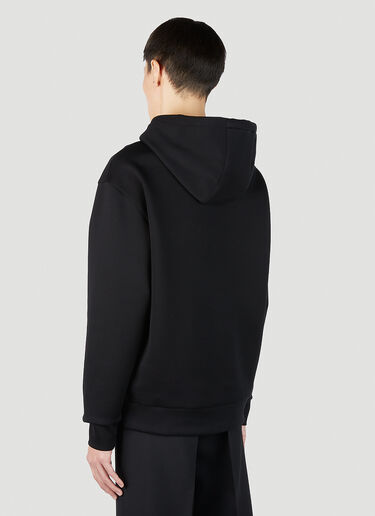 Prada Logo Print Hooded Sweatshirt Black pra0152013