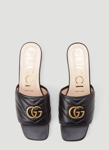 Gucci GG Leather Sandals Black guc0243057