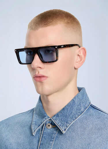 LN-CC® - Off-White: Bridgeport Blue Lens Sunglasses - White Off-White Bridgeport Blue Lens Sunglasses White ofw0364477