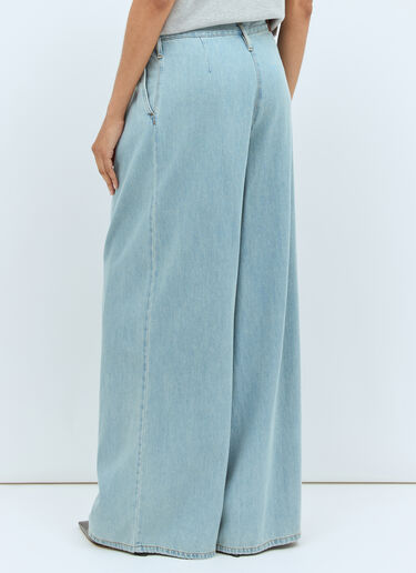 Dries Van Noten Pleated Wide Jeans Blue dvn0258021