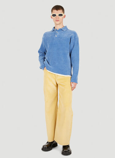 Marni Wide Leg Corduroy Pants Yellow mni0150021