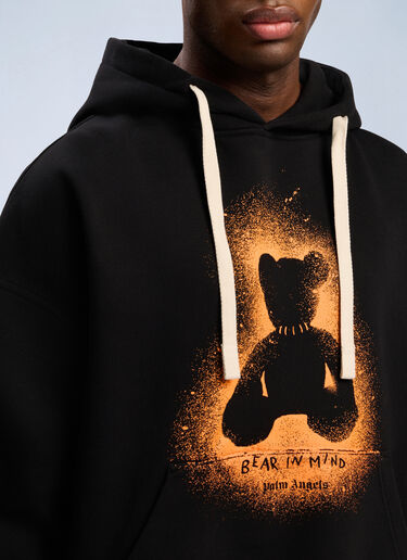 Spray Bear Loose Hooded Sweatshirt Palm Angels Spray Bear Loose Hooded Sweatshirt Black pma0162016