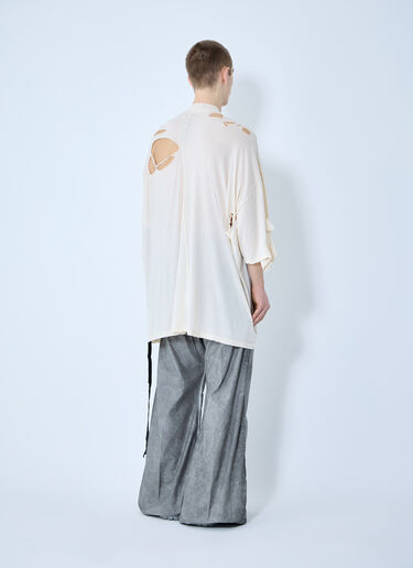 Rick Owens DRKSHDW ディストレスト トミー T Tシャツ  ベージュ drk0160015