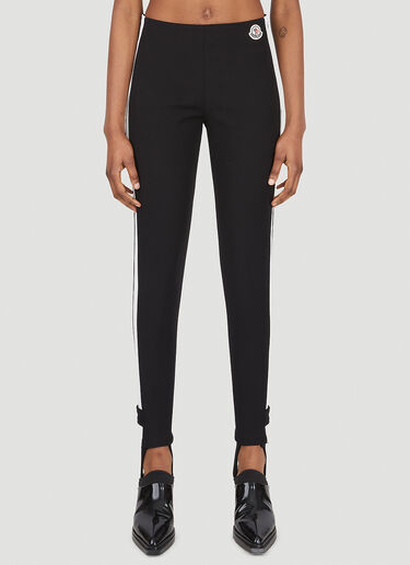 Moncler Contrast Stripe Leggings Black mon0246062