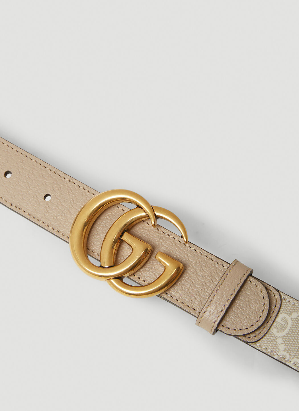 Gucci GG Supreme Marmont Belt in Cream LN CC