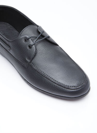 The Row Sailor Leather Loafers Black row0154017