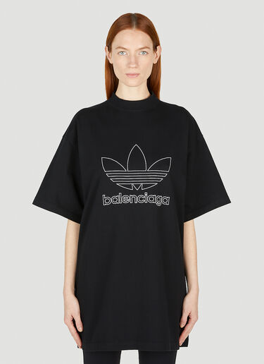 Balenciaga x adidas Logo Print T-Shirt Black axb0251008