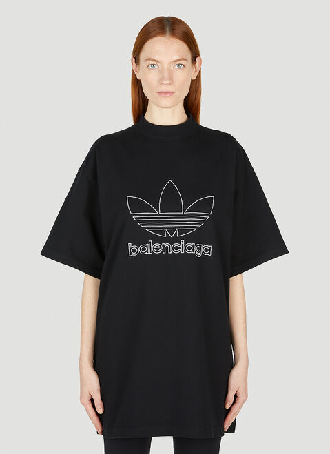 Balenciaga x adidas Logo Print T-Shirt Black axb0251016