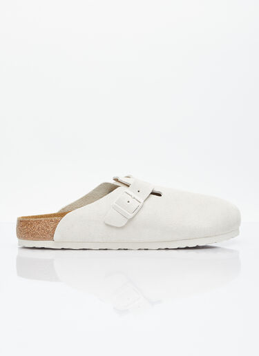 Boston Suede Mules Birkenstock Boston Suede Mules White brk0352004