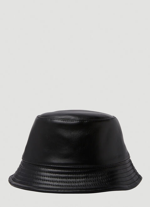 Isabel Marant Haley レザーバケットハット ブラウン isb0149011