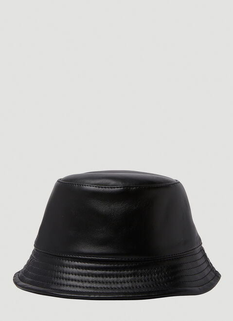 Isabel Marant Haley Leather Bucket Hat Black ibm0150004