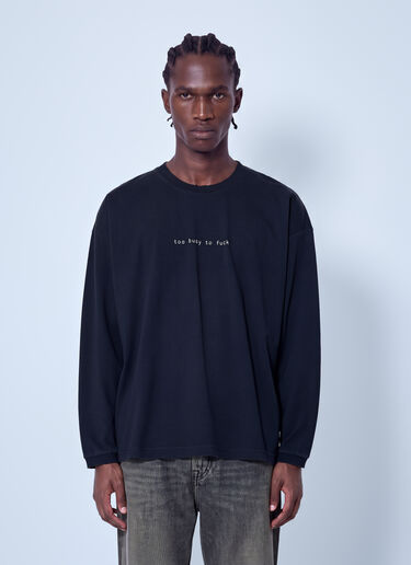 LN-CC® - VETEMENTS: Too Busy To Fuck Longsleeve - Black VETEMENTS Too Busy To Fuck Longsleeve Black vet0166007