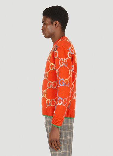 Gucci GG 자카드 니트 스웨터 오렌지 guc0150049