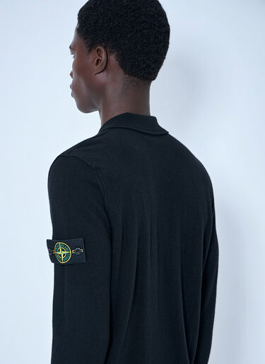 Stone Island 長袖ポロニット ブラック sto0165010