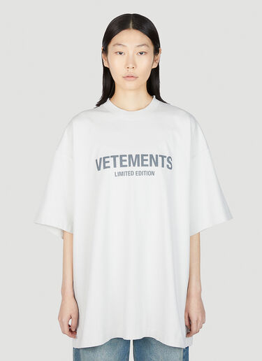 VETEMENTS 徽标限量版 T 恤 白色 vet0251019