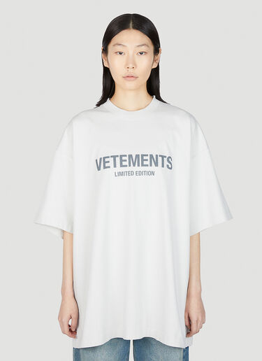 VETEMENTS Logo Limited Edition T-Shirt White vet0251019