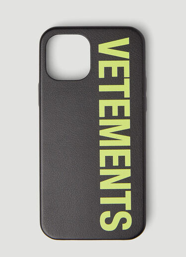 Vetements Logo iPhone 12 Pro Case Black vet0146034