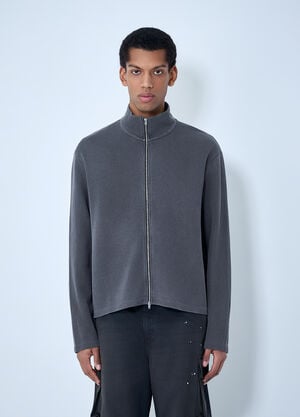 Our Legacy Shrunken Zip-Up Sweatshirt Grey our0164019