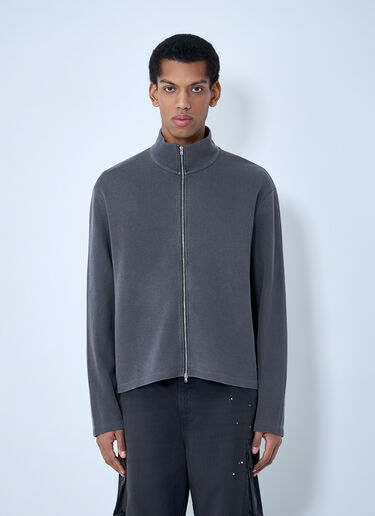 Our Legacy Shrunken Zip-Up Sweatshirt Grey our0164019