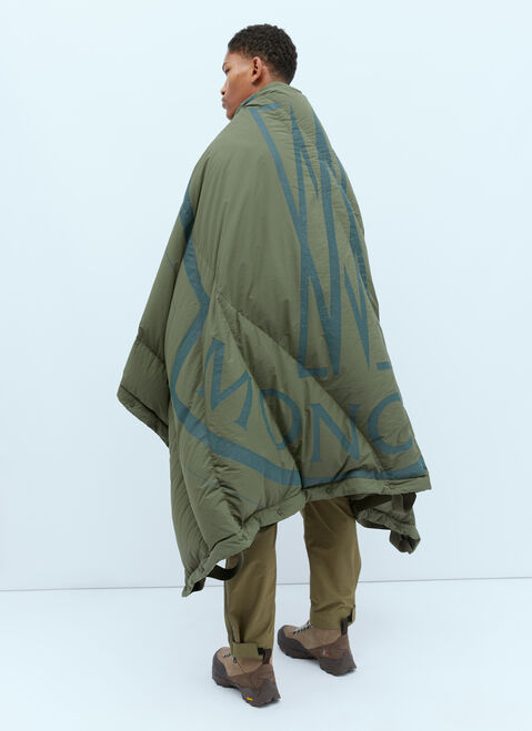 Moncler + Rick Owens キルティングロゴプリントブランケット  ブラック mcs0355016