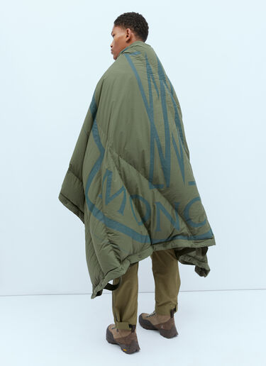 キルティングロゴプリントブランケット Moncler x Pharrell Williams キルティングロゴプリントブランケット グリーン mpw0354005