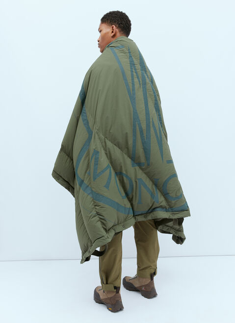 Moncler + Rick Owens Quilted Logo Print Blanket Black mcs0355016