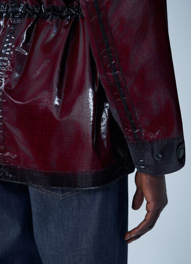 Stone Island Hooded Uneven Ripstop Prismatic Parka Jacket Burgundy sto0162013
