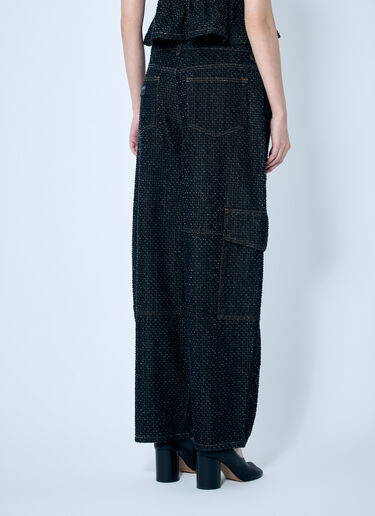 GANNI Fluffy Denim Carpenter Jeans Black gan0259031