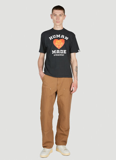 Human Made ファイヤーハート グラフィックTシャツ ブラック hmd0152019
