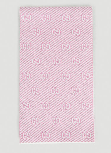 Gucci GG Diagonal Stripe Scarf Pink guc0247274